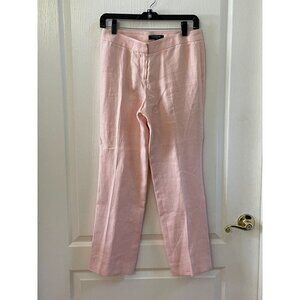 Lafayette 148 Barrow Light Pink Pants SIZE 4 100% Linen